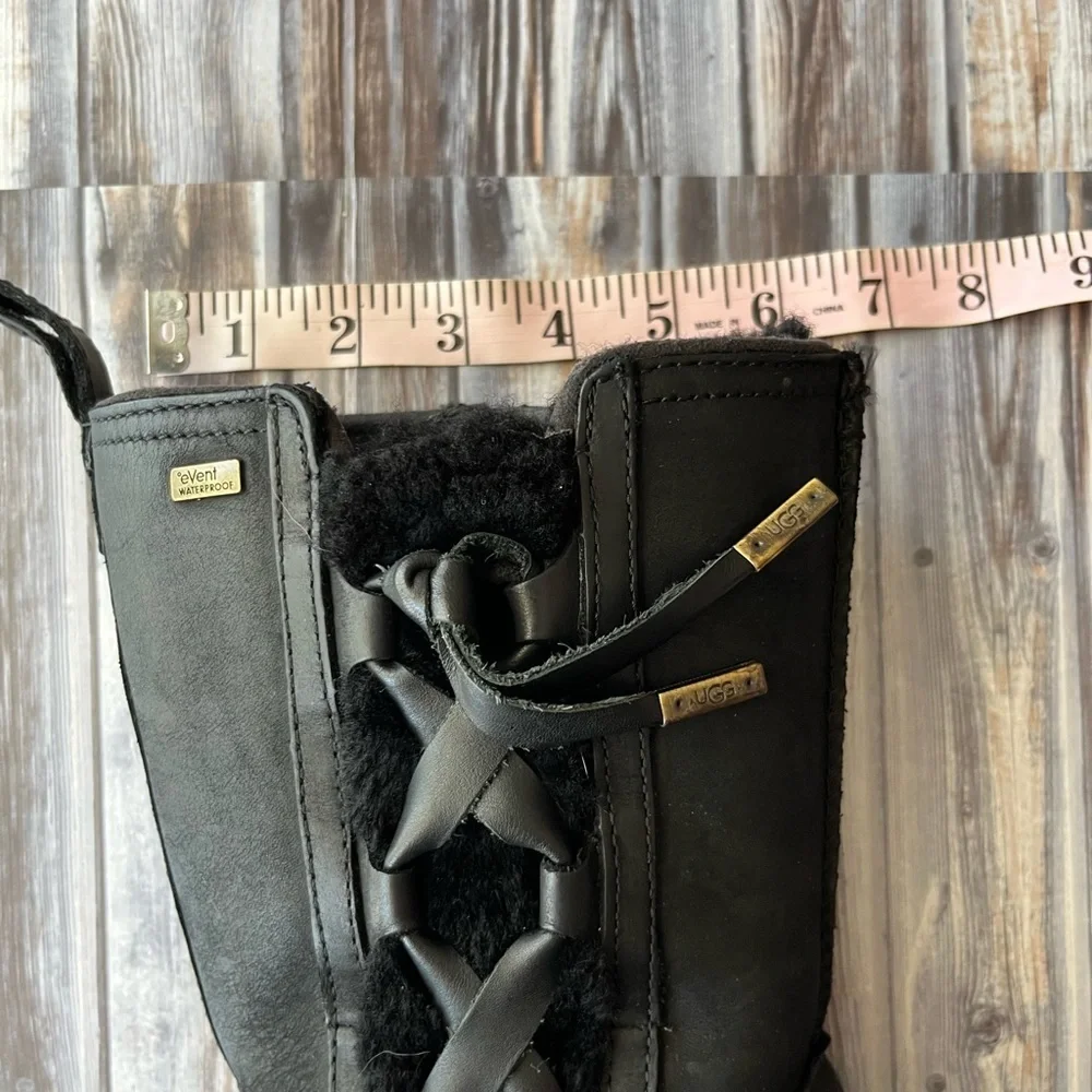 UGG SUVI WATERPROOF WOMEN WINTER BOOTS LEATHER BLACK